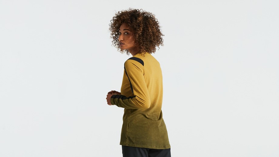 Specialized Women's Trail Long Sleeve Jersey Harvest Gold Spray - XXS