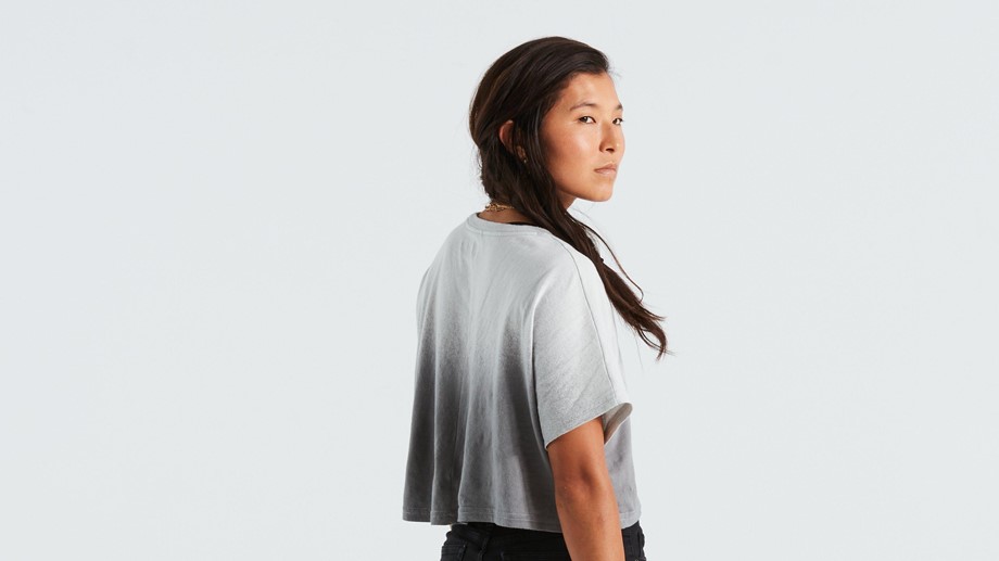 Specialized Women's Short Sleeve Crop T-Shirt Dove Grey Spray - L