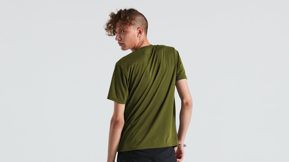 Specialized Men's Wordmark Short Sleeve T-Shirt Olive Green - XS