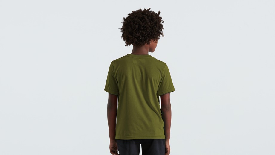 Specialized Youth Wordmark Short Sleeve T-Shirt Olive Green - L