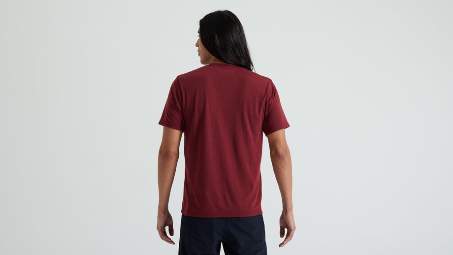 Specialized Men's Wordmark Short Sleeve T-Shirt Garnet Red - SM