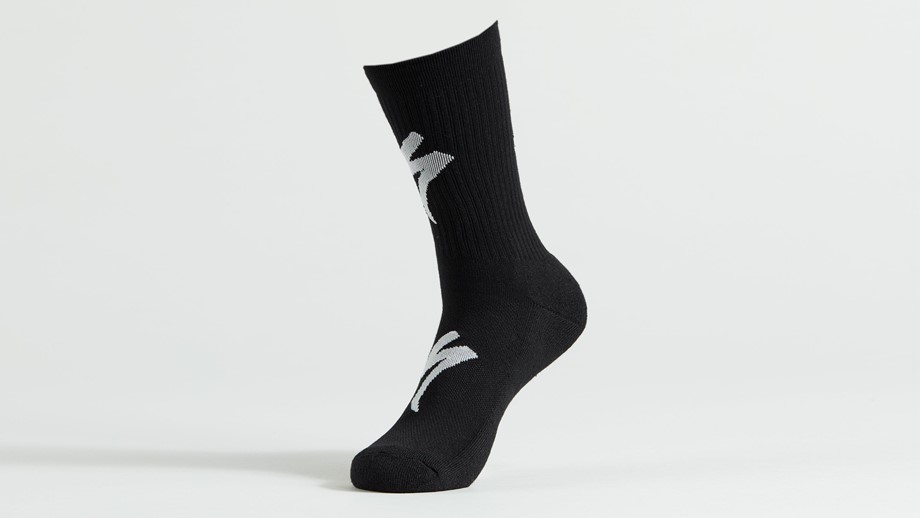 Specialized Techno MTB Tall Logo Socks Black / White - S