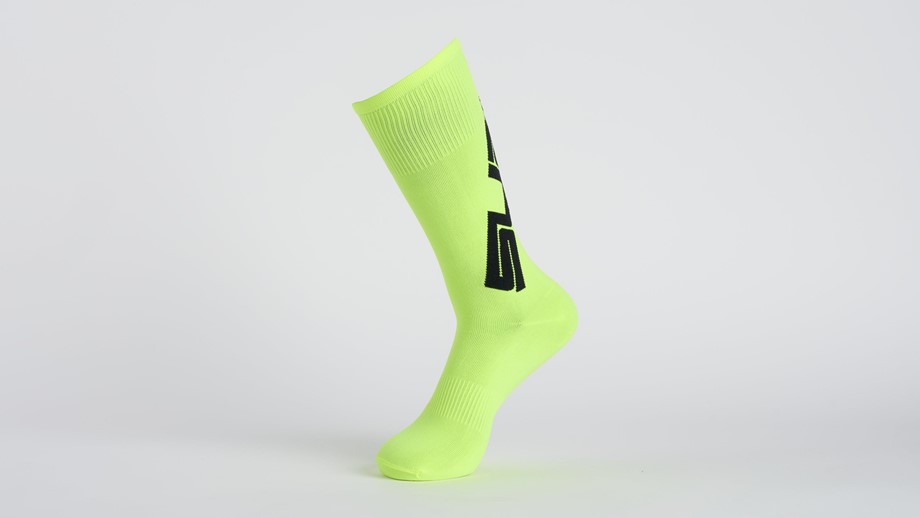 Specialized Supacaz SupaSox Twisted Sock Black / Neon Yellow - M