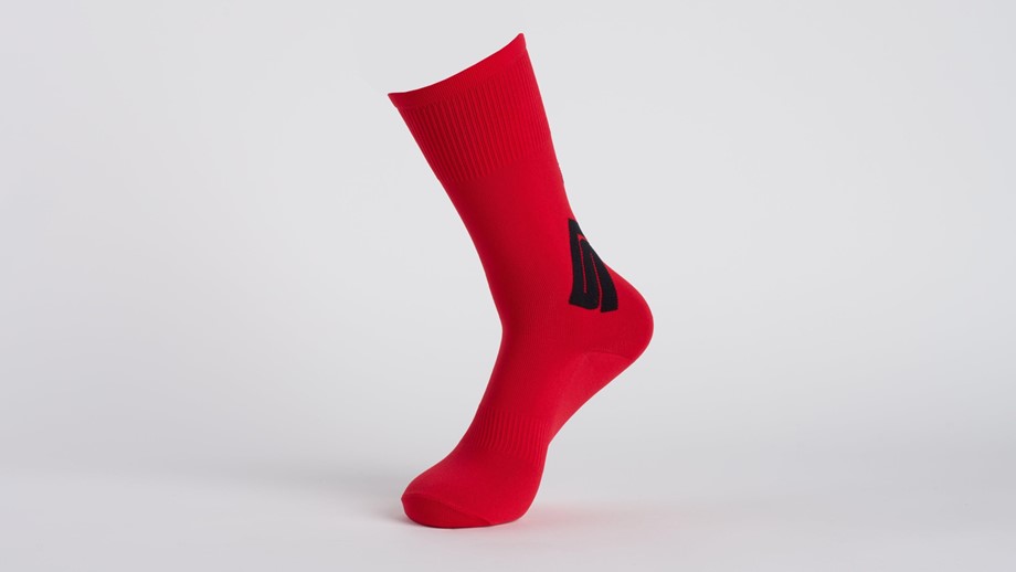 Specialized Supacaz SupaSox Twisted Sock Black / Red - S