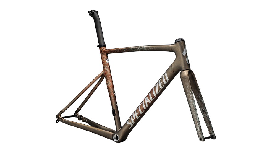 2025 Specialized Allez Sprint Frameset Copper Multicolor Blurred Impasto / Brushed Liquid Metal - 58