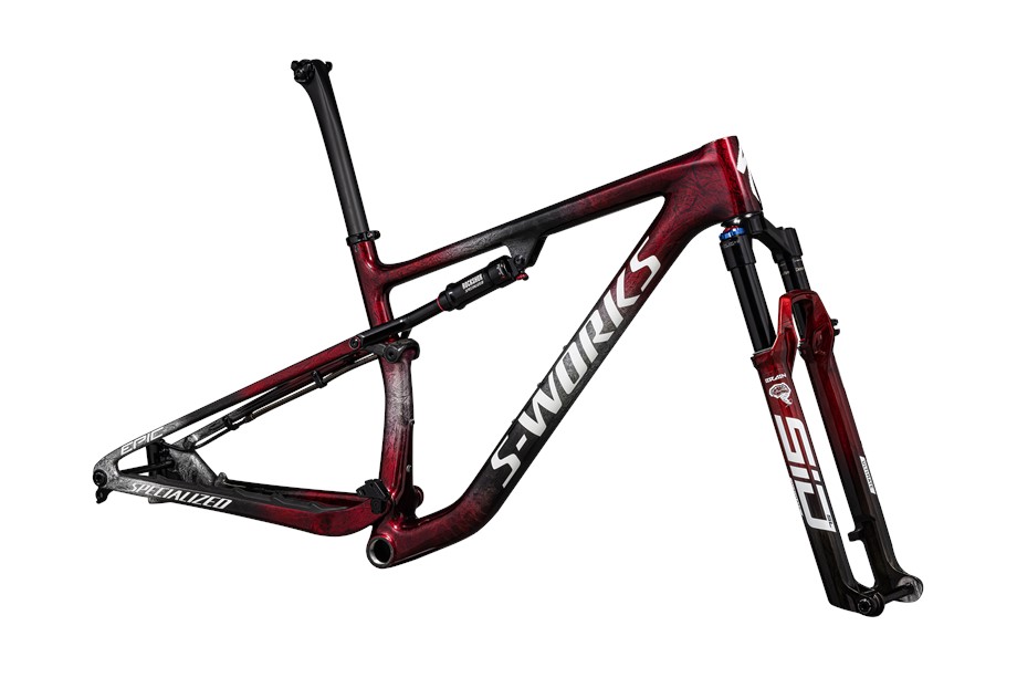 2023 Specialized S-Works Epic Frameset Gloss Red Tint / Black Tint / Flake Silver / Granite - XL