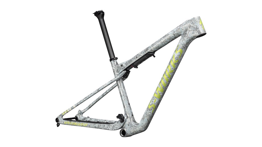 2025 Specialized S-Works Epic World Cup Frameset Gloss Dune White / Ashen Grey / Sea Foam Impasto - XL