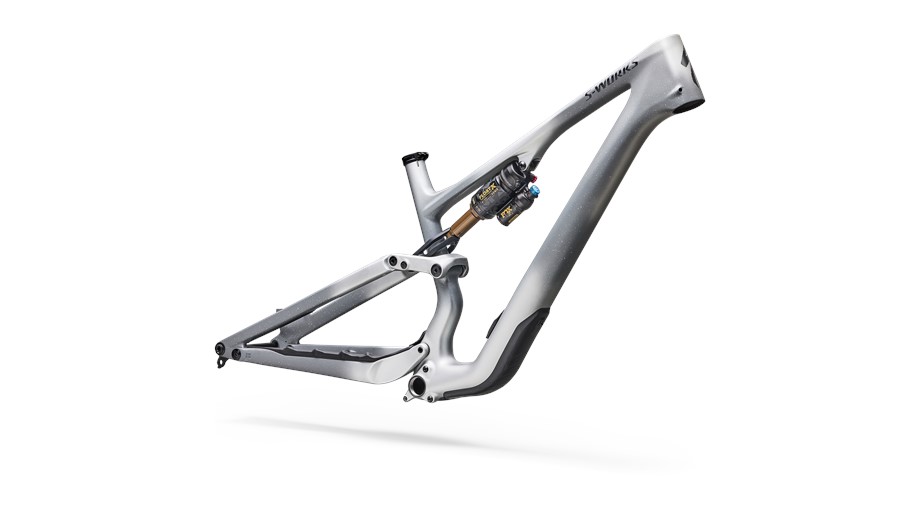 2026 Specialized S-Works Stumpjumper 15 EVO Frameset Satin Shadow Silver / Ashen Grey / Gloss Black Liquid Metal - S4