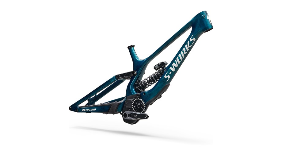 2027 Specialized S-Works Demo 11 Frameset Gloss Teal Tint Carbon / Smoke / White - S4