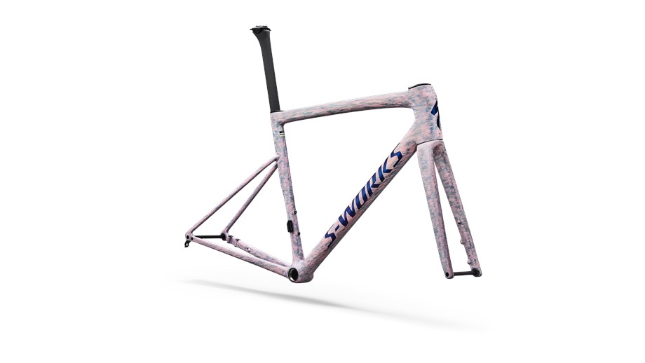 2026 Specialized S-Works Tarmac SL8 Frameset Gloss Dolomite Metallic / Directional Brush / Blue Majesty Metallic - 56