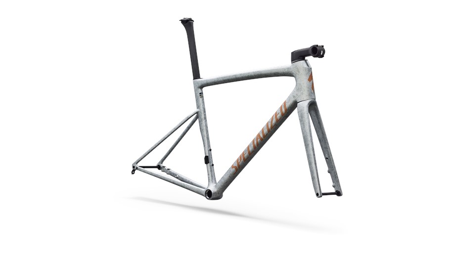 2026 Specialized Tarmac SL8 Frameset Gloss Silver Dust / Shadow Silver Dry Impasto / Photon Orange Tint Over Silver Dust - 58