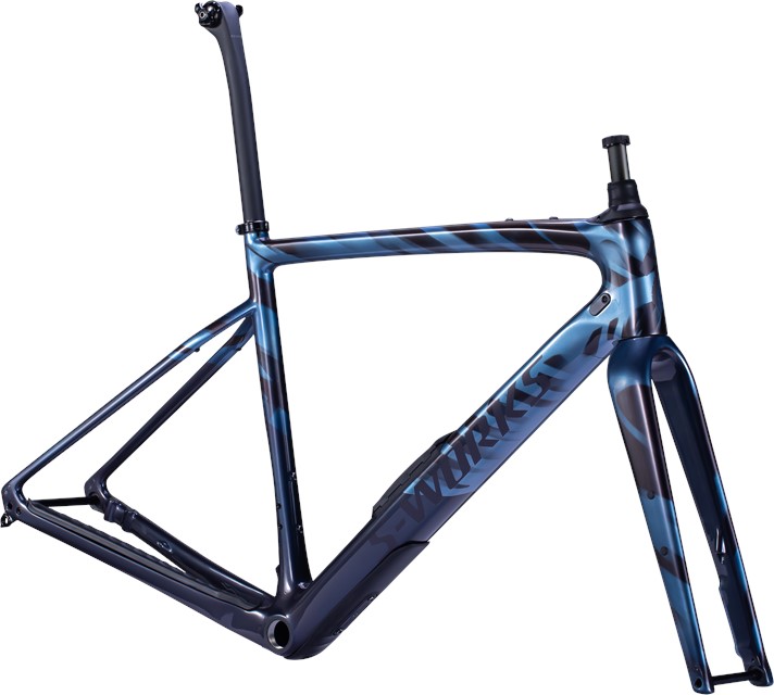 2022 Specialized S-Works Diverge Frameset Gloss Light Silver / Dream Silver / Dusty Blue / Wild - 61