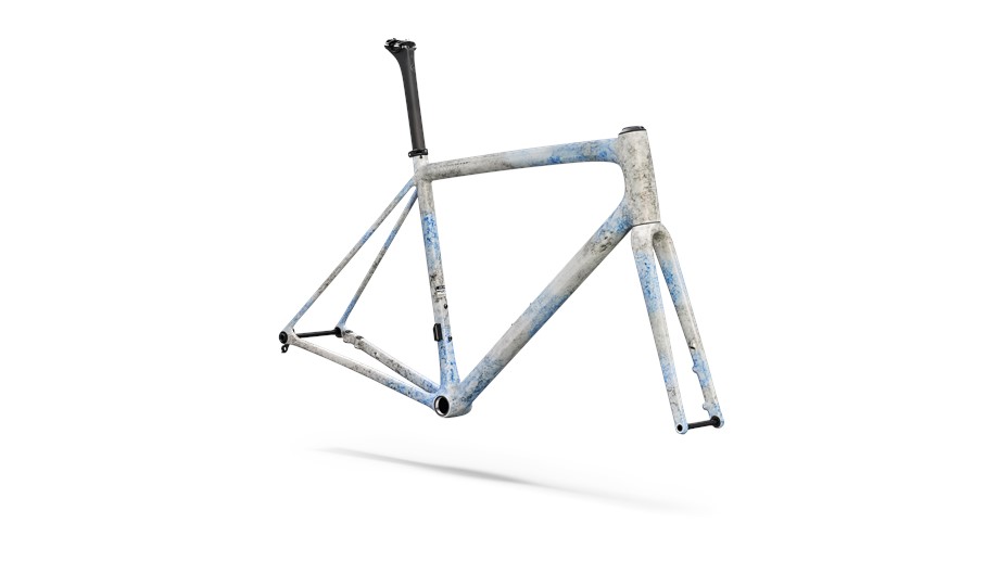 2026 Specialized S-Works Aethos 2 Frameset Gloss Blue + Black Ink Wash / Chrome - 56