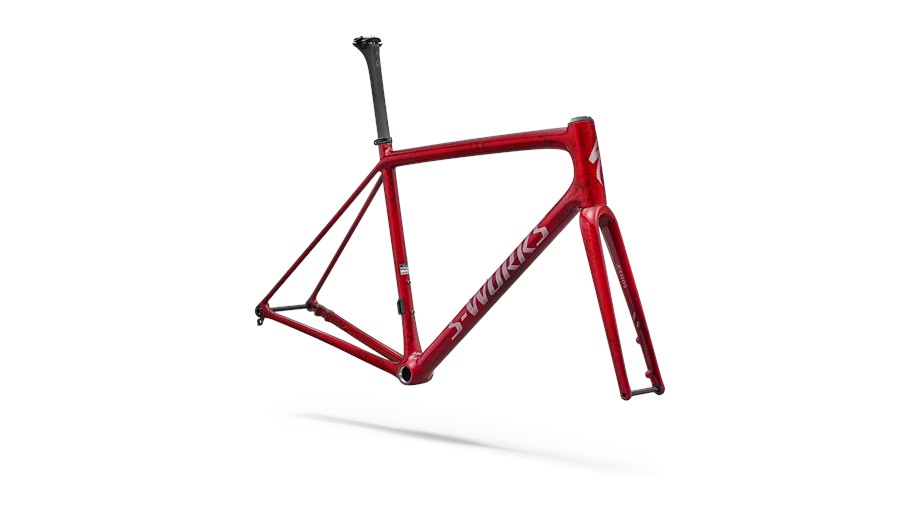 2026 Specialized S-Works Aethos 2 Frameset Sandstone Metallic Base / Red Tint - 58
