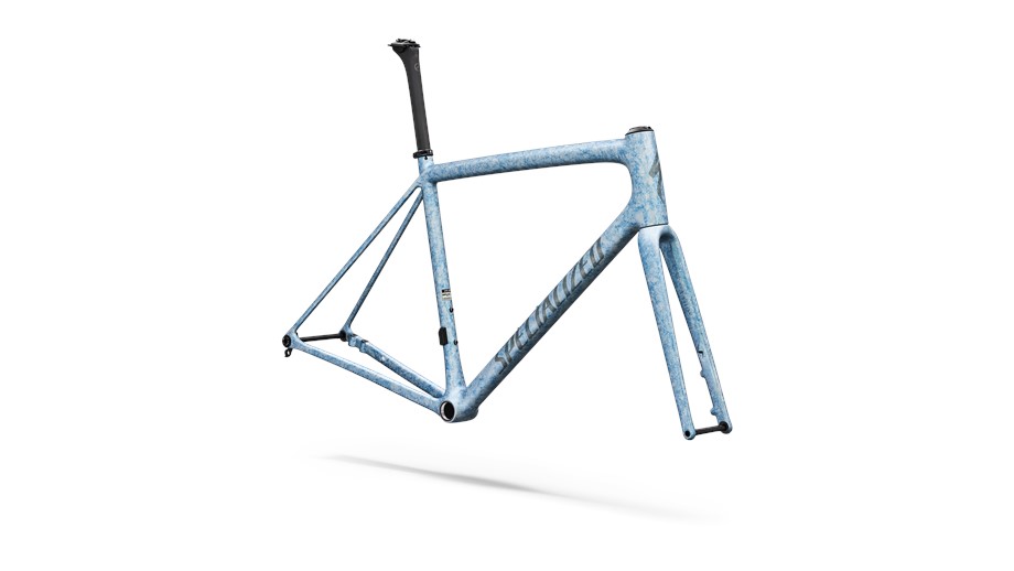 2026 Specialized Aethos 2 Frameset Satin Silver Dust / Glacial Metallic Blurred Impasto / Charcoal Tint - 49