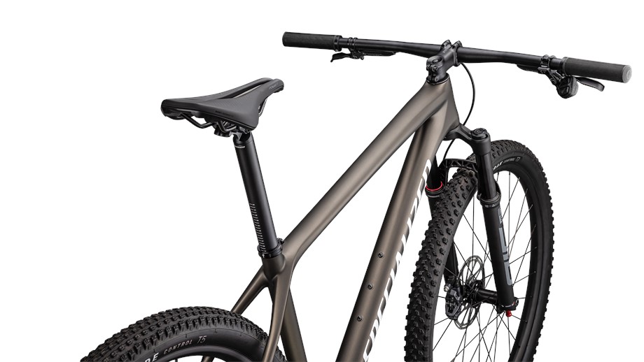 2025 Specialized Epic Hardtail Comp Satin Gunmetal / Metallic White Silver - XS