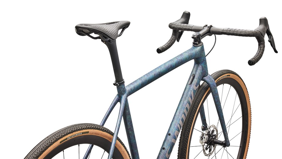 2026 Specialized S-Works Crux Satin Gray Blue Fjord Metallic Desert Metallic - 56