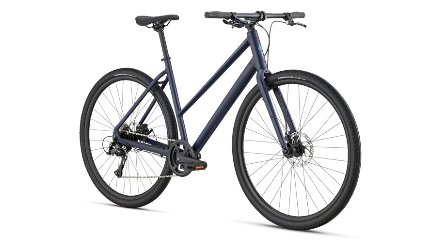 2025 Specialized SIRRUS X 1.0 STEP THROUGH KM Deep Marine / Grey Blue S