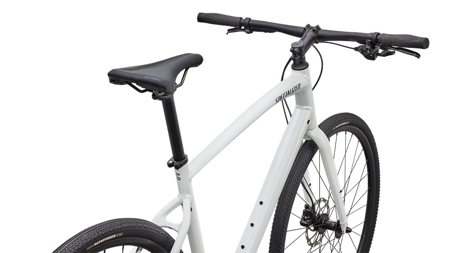 2026 Specialized Sirrus X 3.0 Gloss Metallic White Silver / Metallic Deep Marine Frost Reflective - L