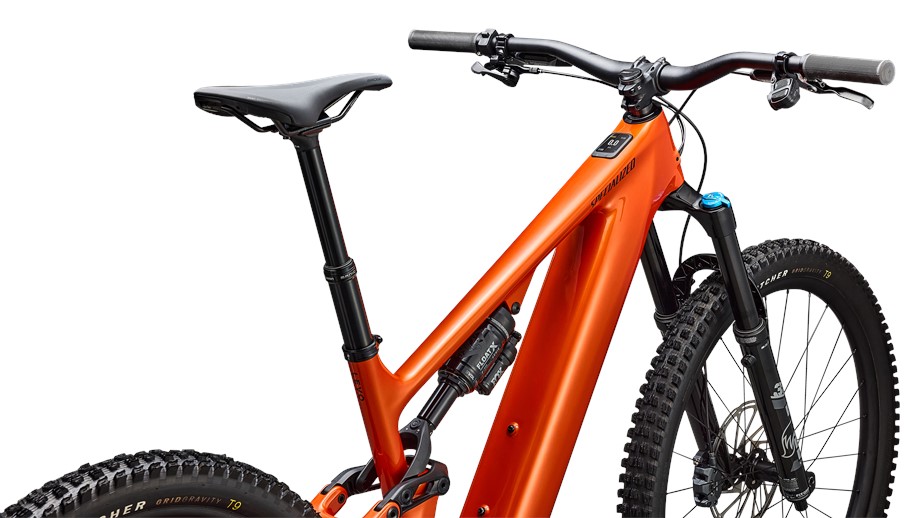 2026 Specialized Turbo Levo 4 Comp Gloss Orange Tint Over Silver Dust / Dark Navy - S4
