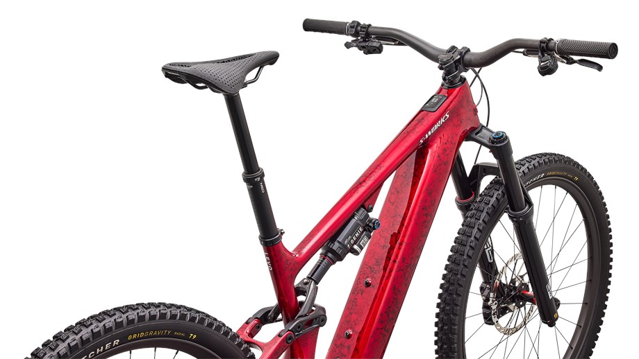 2027 Specialized S-Works Turbo Levo 4 Gloss Red Tint / Silver Dust / Metallic White Silver - S2