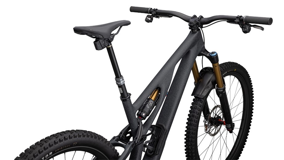 2024 Specialized S-Works Stumpjumper EVO T-Type Satin Smoke / Cool Grey / Electric Green / Gloss Smoke Liquid Metal - S1