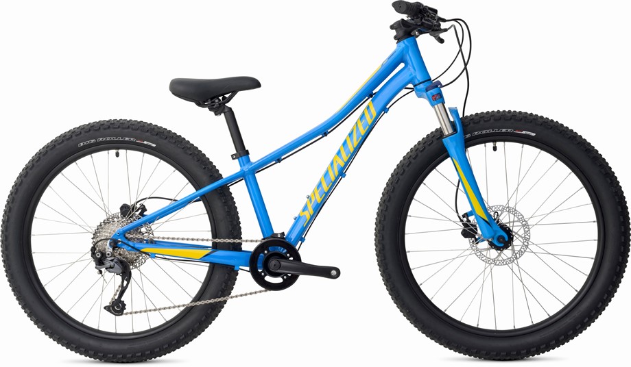 blue and yellow mountain bike