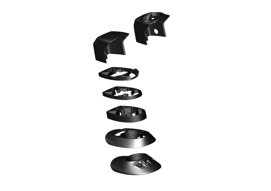 Specialized HDS SUB, MY19 VENGE STEM SPACER & TOP COVER KIT (9 PIECES) Hds My19 Venge Headset Spacer Kit, Total 9pc Assembly