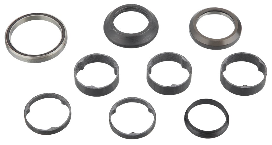 Specialized HDS COMPLETE, INTEGRATED, 1-1/8" UPPER, 49.5ODX40.5IDX6.5 LOWER, 45X45 DEG, 45MM CARBON CONE COVER, W/ CARBON SPACERS Hds Compression Ring,upper 41.8x30.5x8x45 Hb Bearing,lower 49.5x40.5x6.5 Std Bearing