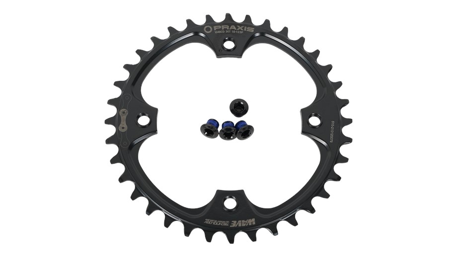 Specialized CHR TURBO, 36T, 11/12-SPD, 104BCD, 1X RING, STEEL, W/ CHAINRING BOLTS, PRAXIS Black