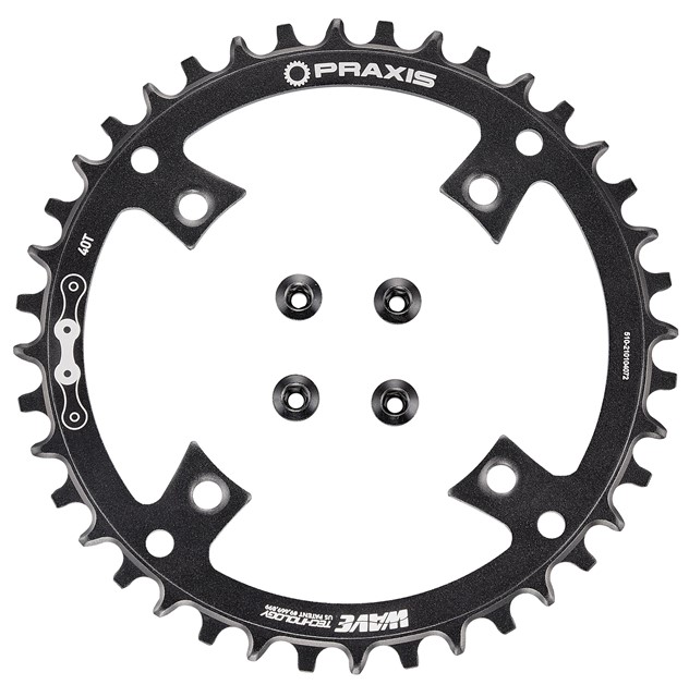 Specialized CHR TURBO, 40T, 10/11-SPD, 104BCD, 1X RING, ALLOY, W/ CHAINRING BOLTS, PRAXIS Black