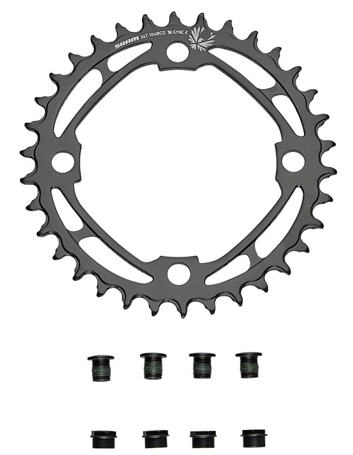 Specialized CHR TURBO, 34T, EAGLE 12-SPD, 104BCD, 1X RING, STEEL, W/ CHAINRING BOLTS, SRAM (00.6218.011.006) Chr Sram Chainring Eagle 34t 104bcd Steel Emtb W / Bolts (00.6218.011.006)