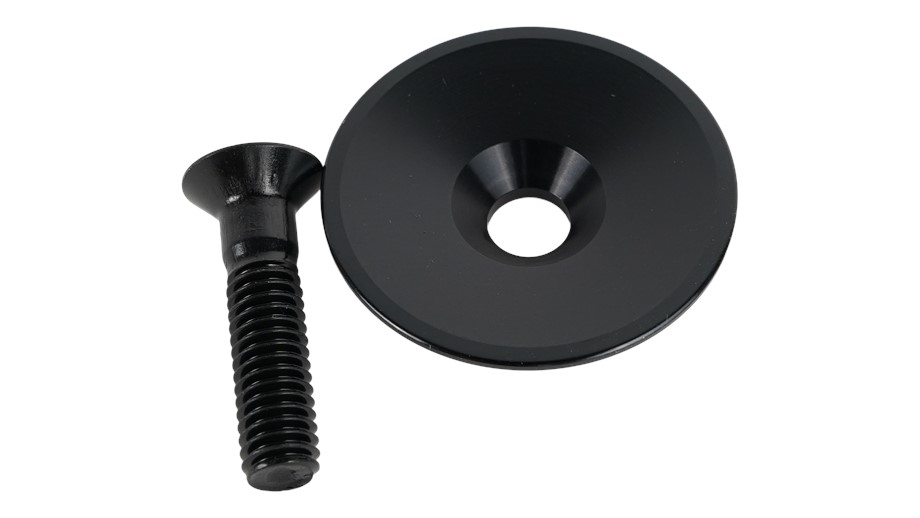 Specialized HDS SUB, 1-1/8" LIGHTWEIGHT ROAD TOP CAP, ALLOY, BLACK, W/ M6X25L ALLOY BOLT