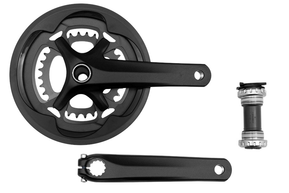 Specialized CRK SUB-COMPACT, 170MM, CRANKSET, ALLOY, BSA 24MM SPINDLE, 4-BOLT, 110/80MM BCD, 48/32T RINGS, 2X11-SPD, W/ BB AND CG Black