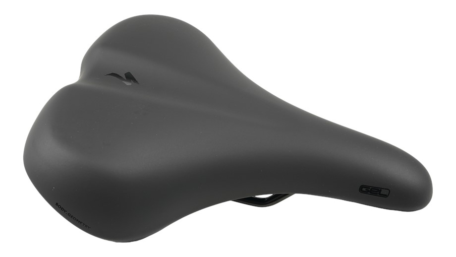 Specialized SDL BG COMFORT SADDLE, W/ INTEGRATED HANDLE, STEEL RAILS, 200MM WIDTH Black