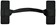 Basil Double Pannier Handle for Uniuversal Bridge and MIK Adaptor Plate, Black 