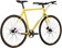 All-City Super Professional Flat Bar Single Speed Bike - 700c, Steel, Lemon Dab, 46cm 
