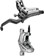 TRP EVO Pro HD-M9040 Disc Brake and Lever - Right/Front or Rear, 1900mm Hose, Post Mount, 4-Piston, Gray