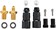 Jagwire Pro Disc Brake Hydraulic Hose Quick-Fit Adapters for Shimano XTR, Deore XT, SLX, LX, Hone, Deore, Alfine, Metrea, Alivio and Acera 