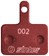 Sinter Red s514 Compound Organic Disc Brake Pads - Shimano B Type, Sinter Type 002, One Pair 