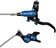 Hope EVO GR4 Disc Brake and Lever Set - Left Hand, Post Mount, 4-Piston, Braided Hydraulic Hose, Black/Blue
