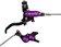 Hope EVO GR4 Disc Brake and Lever Set - Right Hand, Post Mount, 4-Piston, Braided Hydraulic Hose, Black/Purple