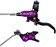 Hope EVO TR4 Disc Brake and Lever Set - Left Hand, Post Mount, 4-Piston, Braided Hydraulic Hose, Black/Purple