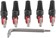 SRAM Red/Force AXS 2-Pc Disc Brake Hose Fitting Kit - 5 Threaded Hose Barbs, 5 Compression Nuts, 5 Boots, Red Comp Olives, 1 T8 Torx 