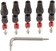 SRAM Red/Force AXS 2-Pc Disc Brake Hose Fitting Kit - 5 Threaded Hose Barbs, 5 Compression Nuts, 5 Boots, Red Comp Olives, 1 T8 Torx 