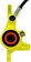Magura MT8 Raceline Disc Brake and Lever - Front or Rear, Hydraulic, Post Mount, Black/Neon Yellow 