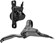 Tektro HD-J285 Junior Disc Brake and Lever - Rear, Hydraulic, Post Mount, Black 
