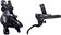 Shimano Deore XT BL-M8100/BR-M8100 Disc Brake and Lever - Rear, Hydraulic, Post Mount, 2-Piston, Finned Pads, I-SPEC EV Clamp Band, Black 