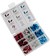 Jagwire Housing End Cap Combo Kit Red / Silver / Blue Alloy 