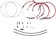 Jagwire 2x Elite Link Shift Cable Kit SRAM/Shimano with Polished Ultra-Slick Cables, Red 